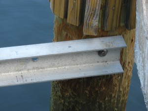 Beam to piling 